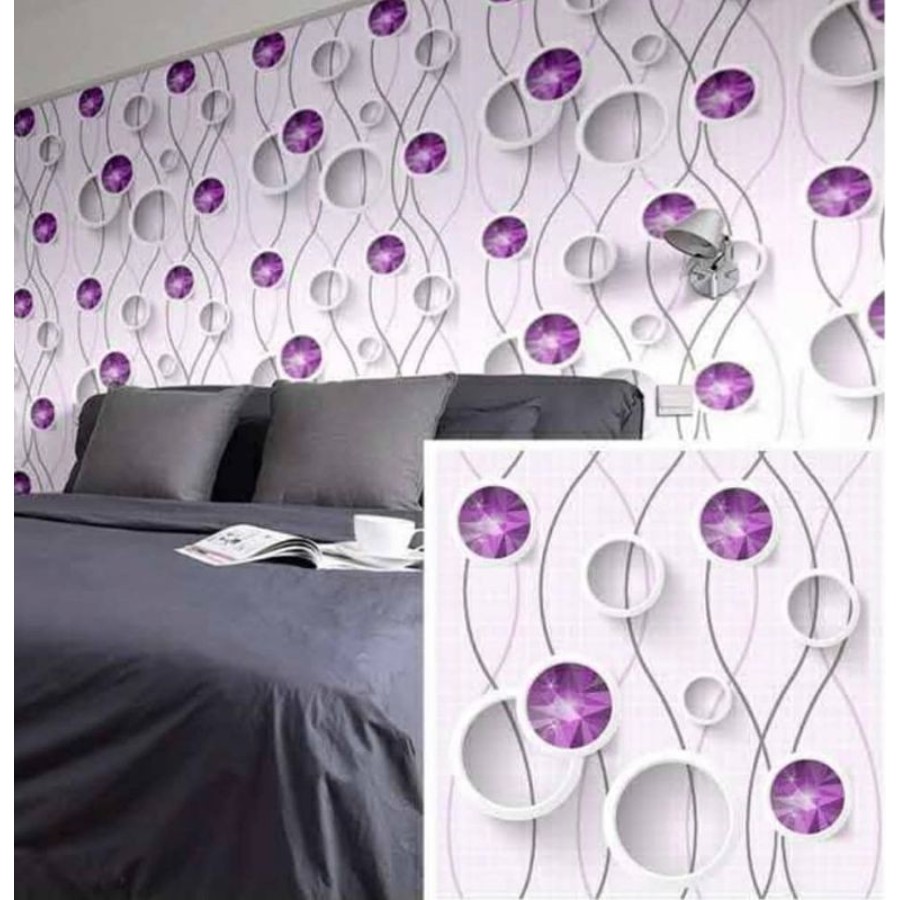 Detail Wallpaper Dinding 3d Warna Ungu Nomer 11