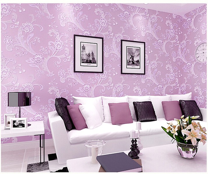 Detail Wallpaper Dinding 3d Warna Ungu Nomer 17