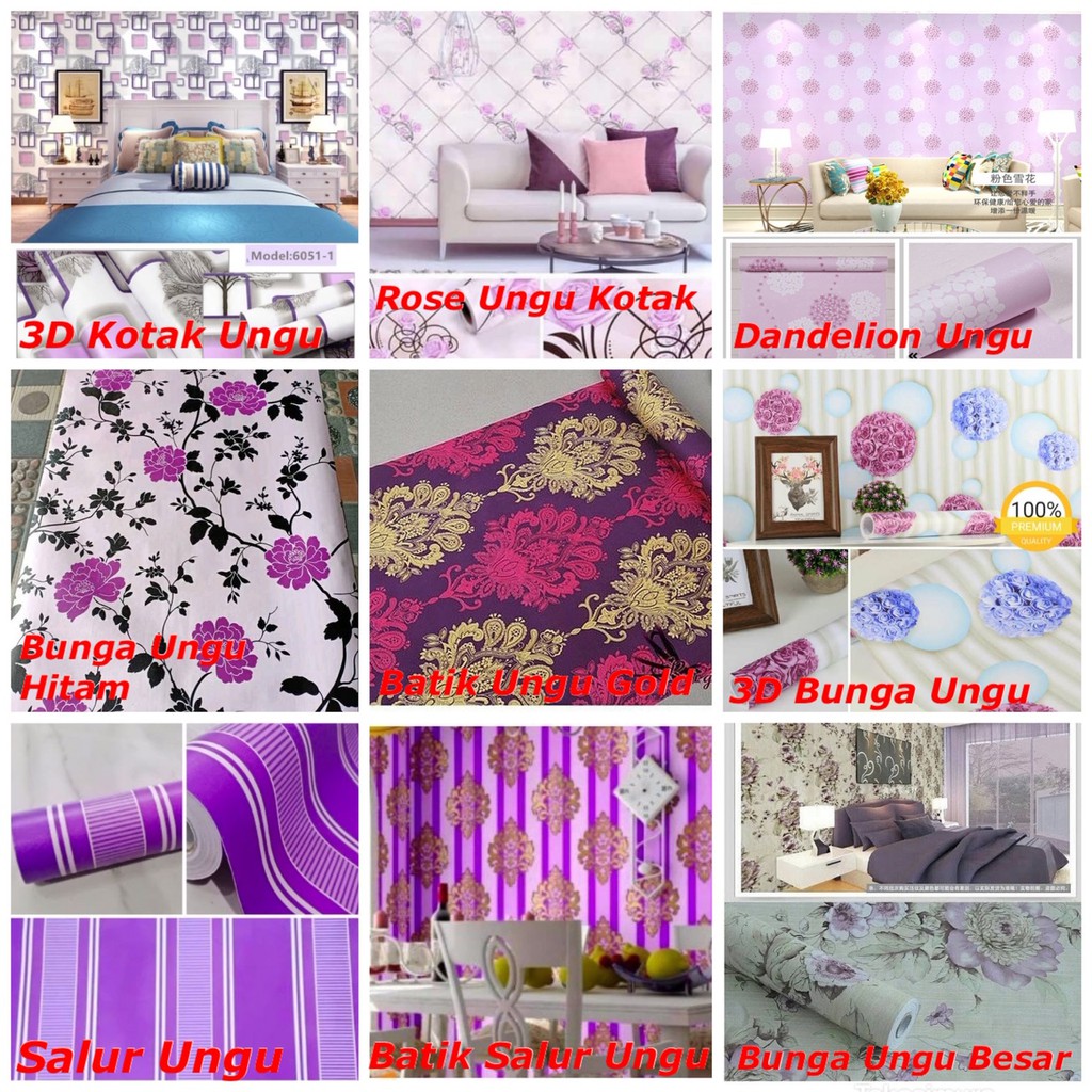 Detail Wallpaper Dinding 3d Warna Ungu Nomer 52