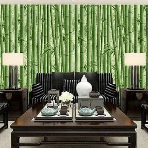 Detail Wallpaper Dinding Bambu 3d Nomer 19