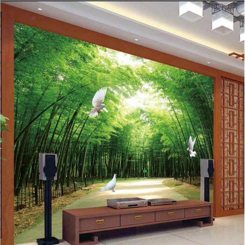Detail Wallpaper Dinding Bambu 3d Nomer 54