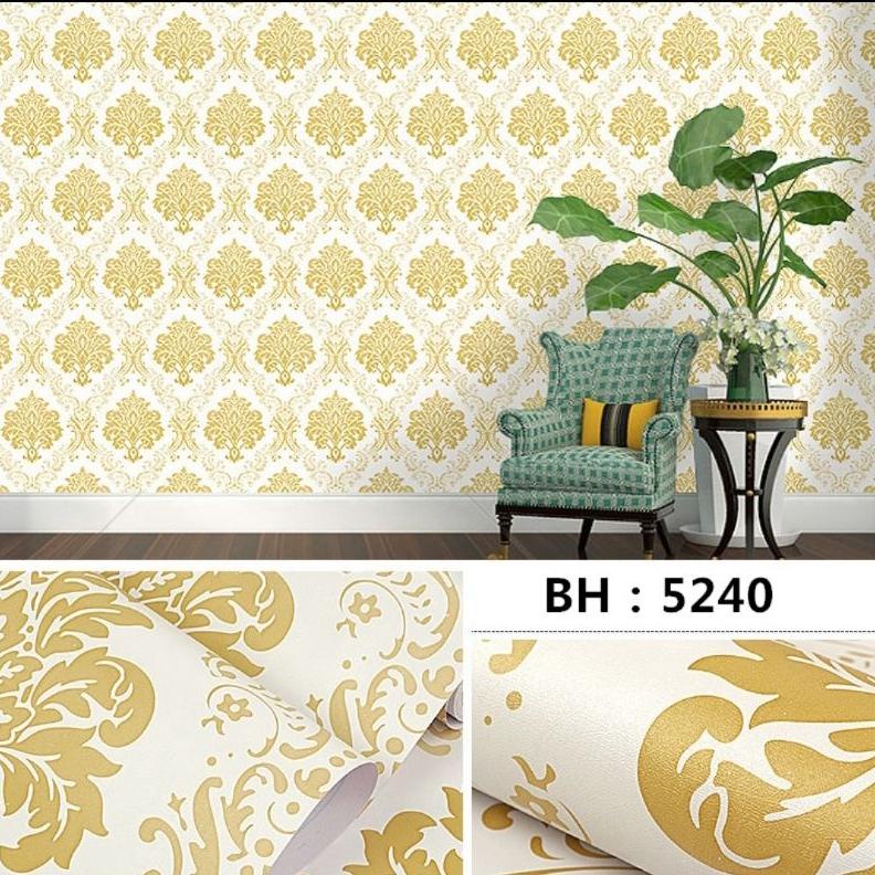 Detail Wallpaper Dinding Batik Gold Nomer 14