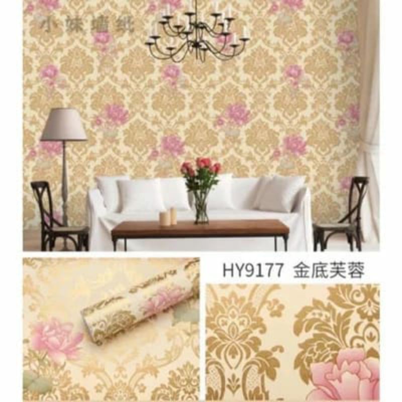 Detail Wallpaper Dinding Batik Gold Nomer 18