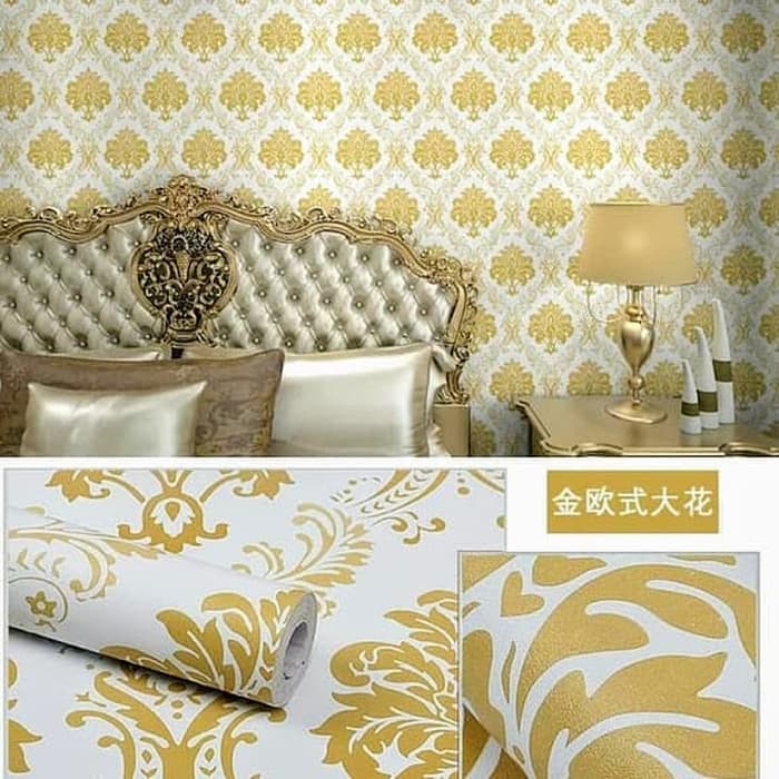 Detail Wallpaper Dinding Batik Gold Nomer 3