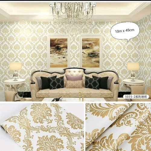 Detail Wallpaper Dinding Batik Gold Nomer 21