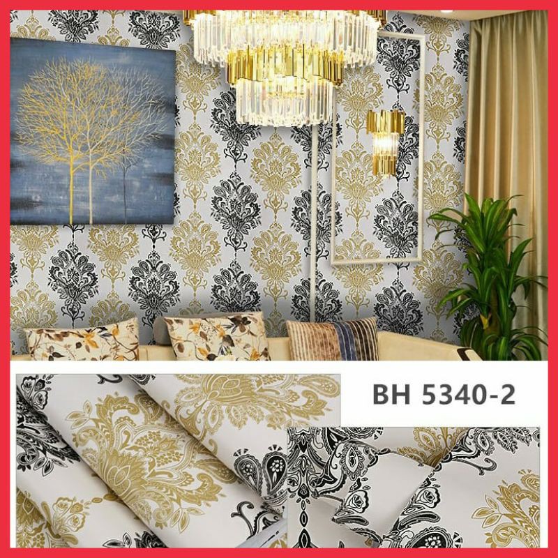 Detail Wallpaper Dinding Batik Gold Nomer 58