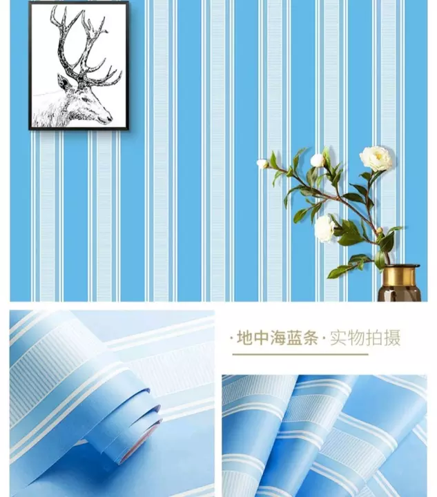 Detail Wallpaper Dinding Biru Putih Nomer 15