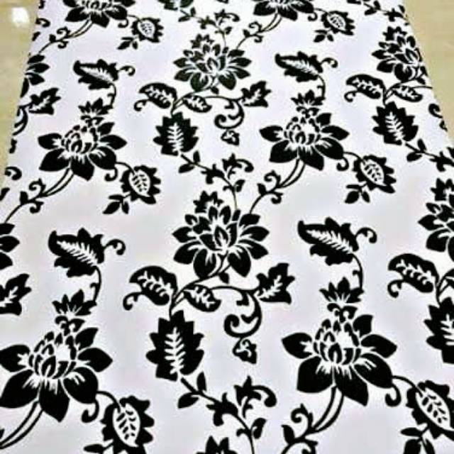 Detail Wallpaper Dinding Bunga Hitam Putih Nomer 4