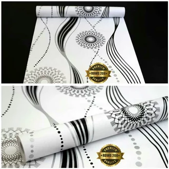 Detail Wallpaper Dinding Bunga Hitam Putih Nomer 34