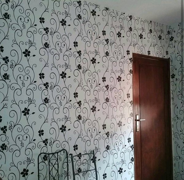 Detail Wallpaper Dinding Bunga Hitam Putih Nomer 6