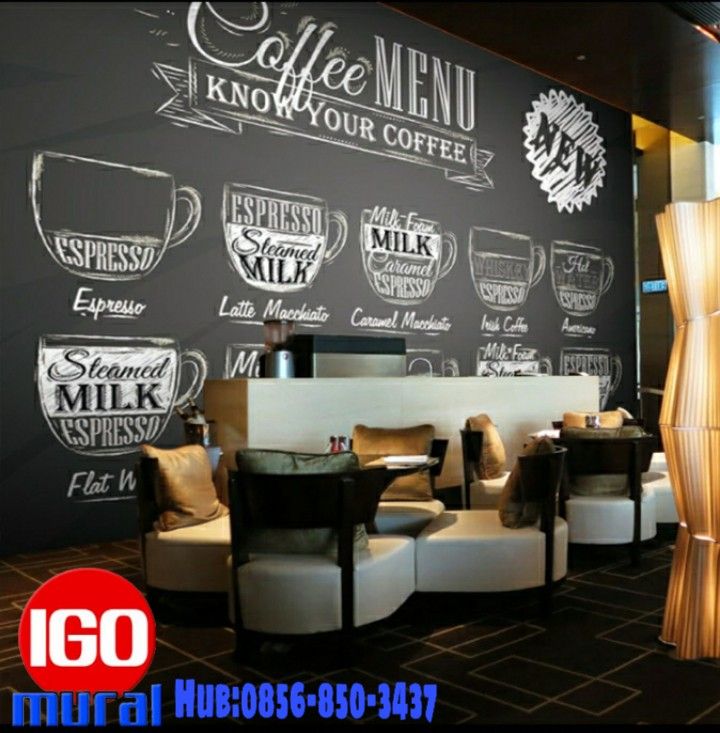 Wallpaper Dinding Cafe Hitam Putih - KibrisPDR
