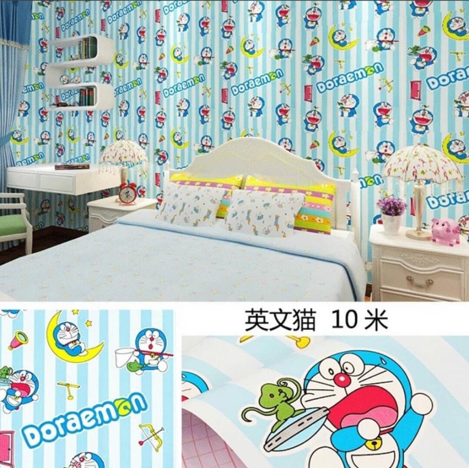 Detail Wallpaper Dinding Doraemon Garis Nomer 14