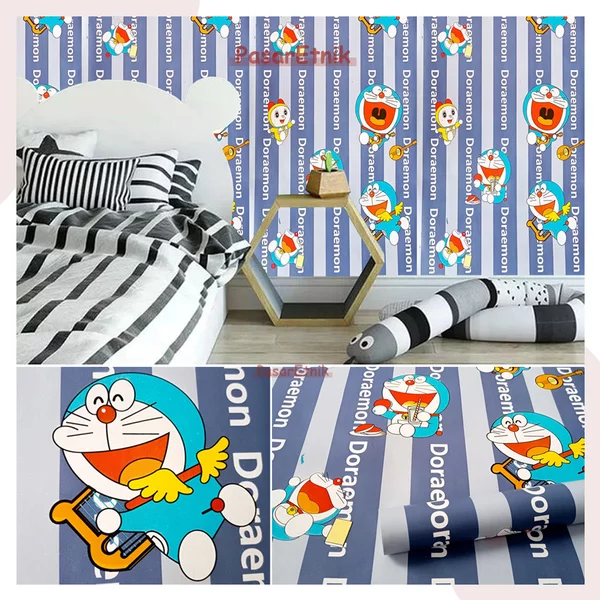 Detail Wallpaper Dinding Doraemon Garis Nomer 43