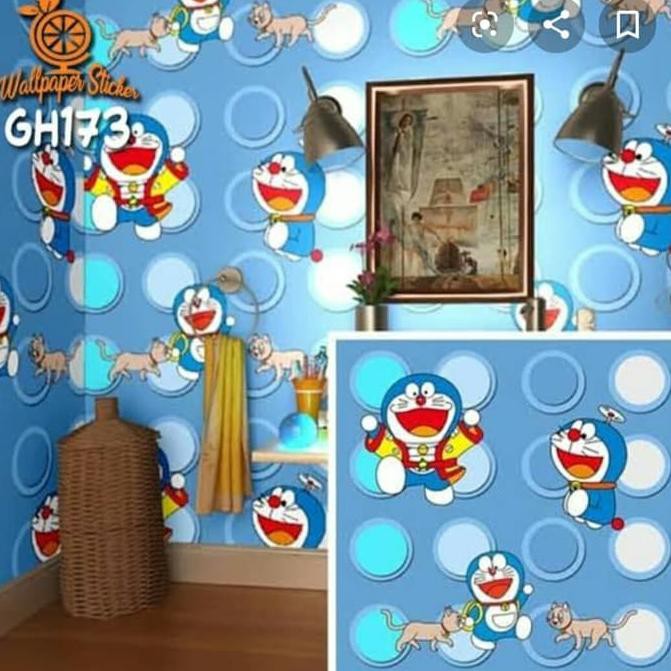 Detail Wallpaper Dinding Doraemon Garis Nomer 7