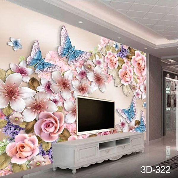 Detail Wallpaper Dinding Gambar Bunga Nomer 18