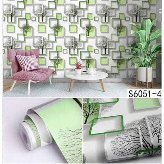 Detail Wallpaper Dinding Hijau Putih Nomer 17