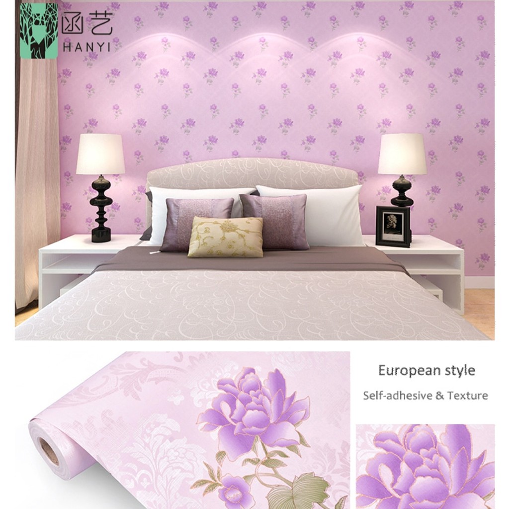 Detail Wallpaper Dinding Kamar Tidur Motif Bunga Nomer 16