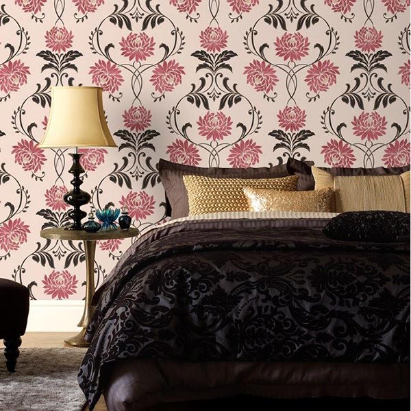 Detail Wallpaper Dinding Kamar Tidur Motif Bunga Nomer 43