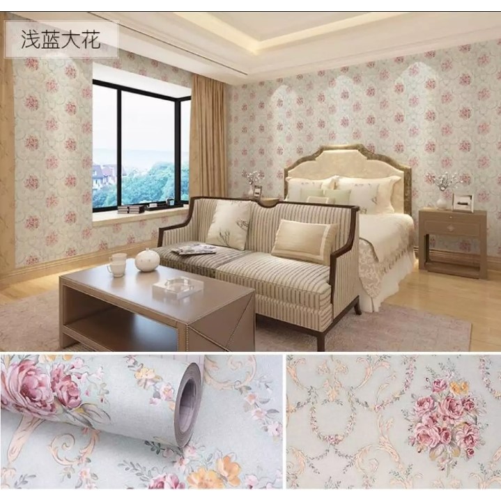 Detail Wallpaper Dinding Kamar Tidur Motif Bunga Nomer 52