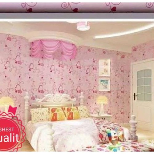 Detail Wallpaper Dinding Kamar Tidur Warna Pink Nomer 12