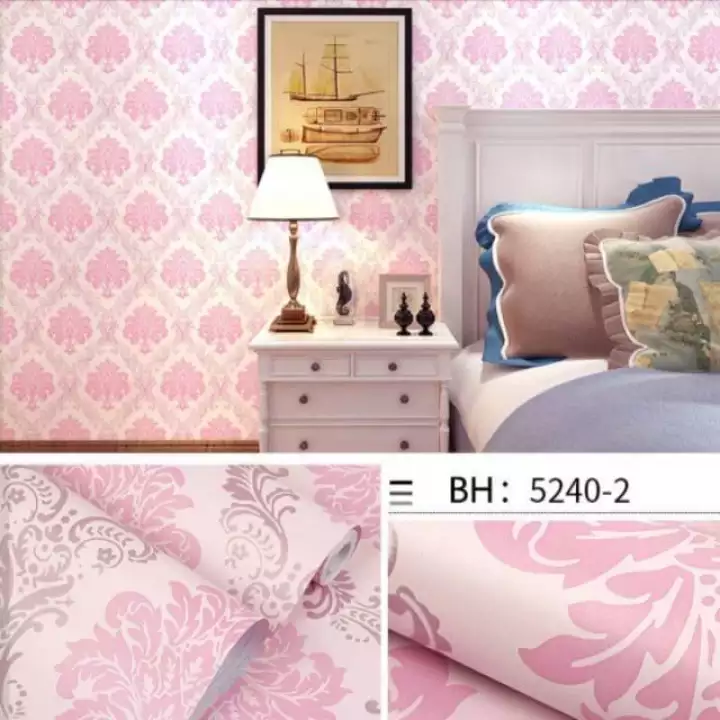 Detail Wallpaper Dinding Kamar Tidur Warna Pink Nomer 14