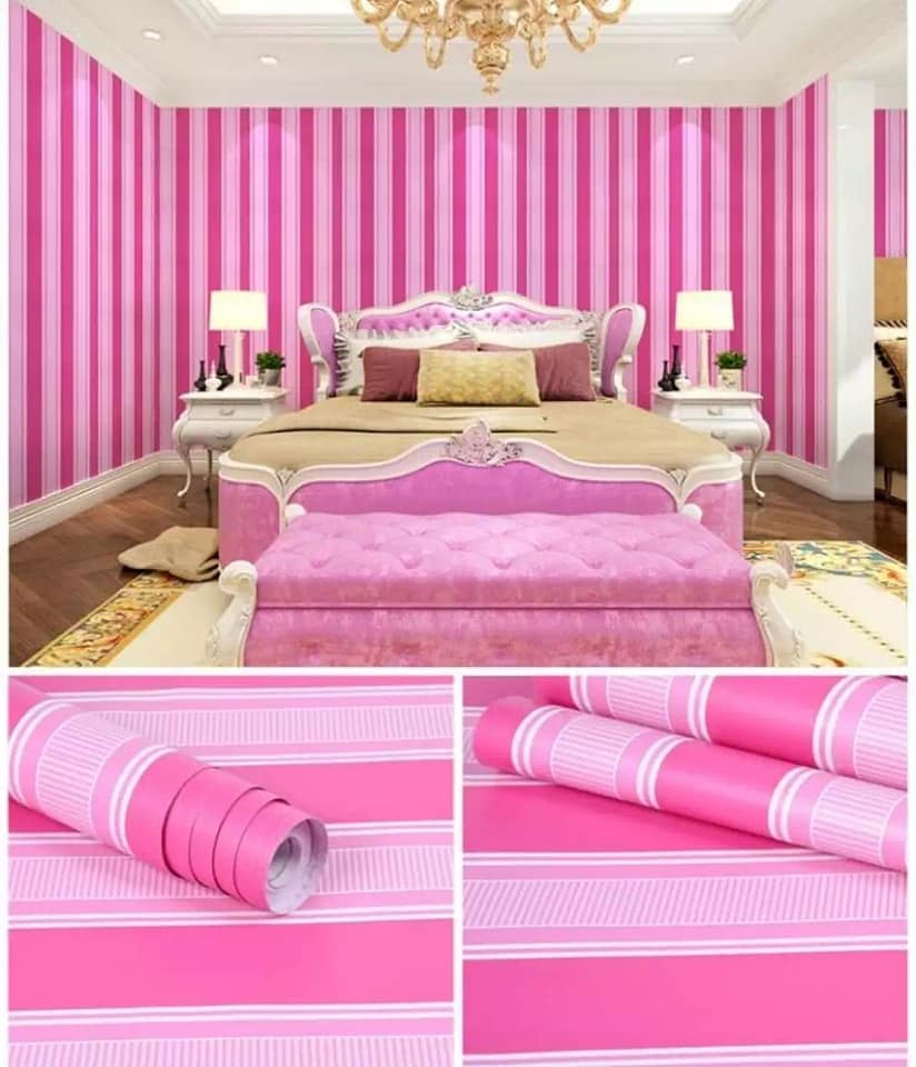 Detail Wallpaper Dinding Kamar Tidur Warna Pink Nomer 5