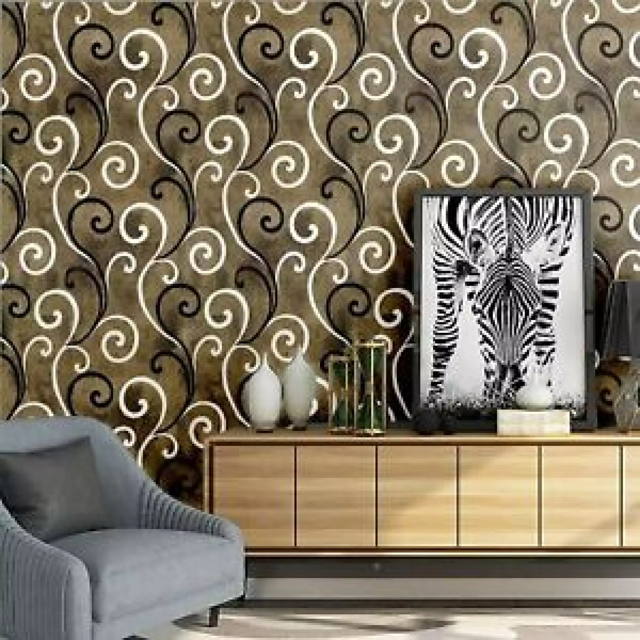 Detail Wallpaper Dinding Mewah Ruang Tamu Nomer 32