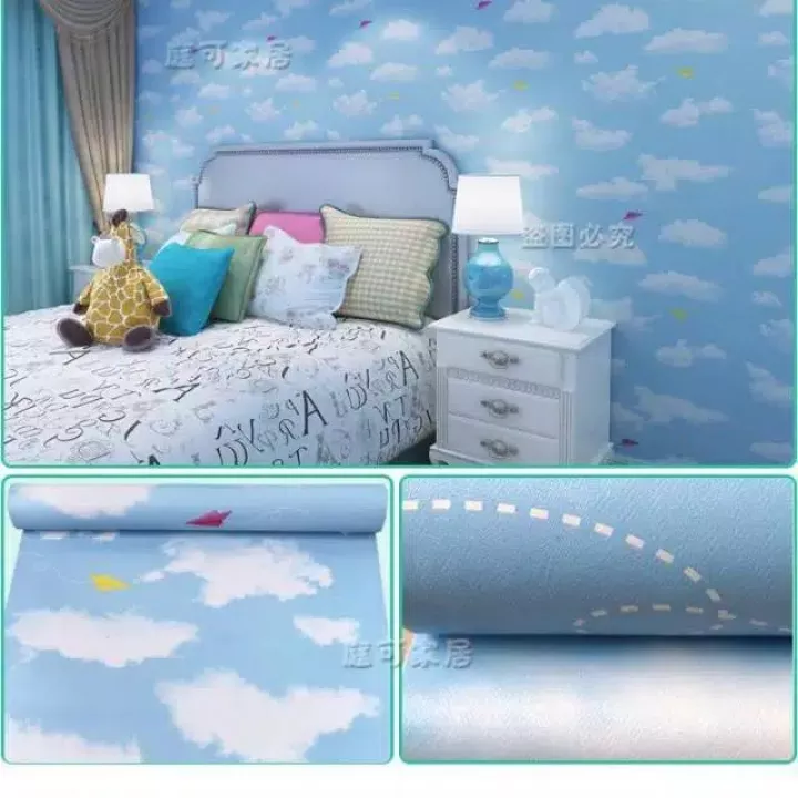 Detail Wallpaper Dinding Motif Awan Nomer 4