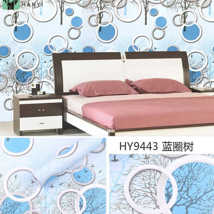 Detail Wallpaper Dinding Polkadot Biru Nomer 12