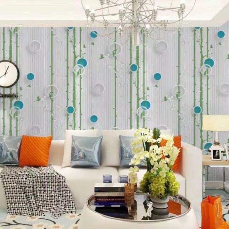 Detail Wallpaper Dinding Polkadot Biru Nomer 23