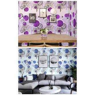 Detail Wallpaper Dinding Polkadot Biru Nomer 30