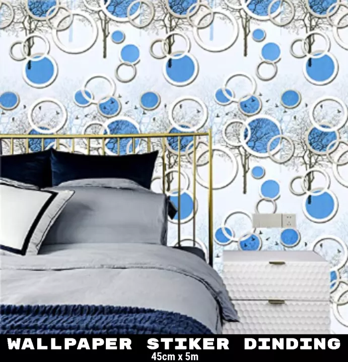 Detail Wallpaper Dinding Polkadot Biru Nomer 36