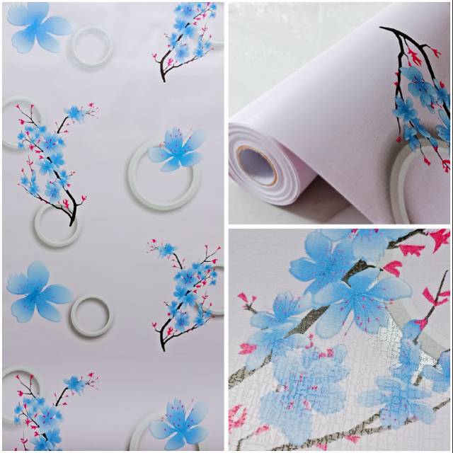 Detail Wallpaper Dinding Polkadot Biru Nomer 56