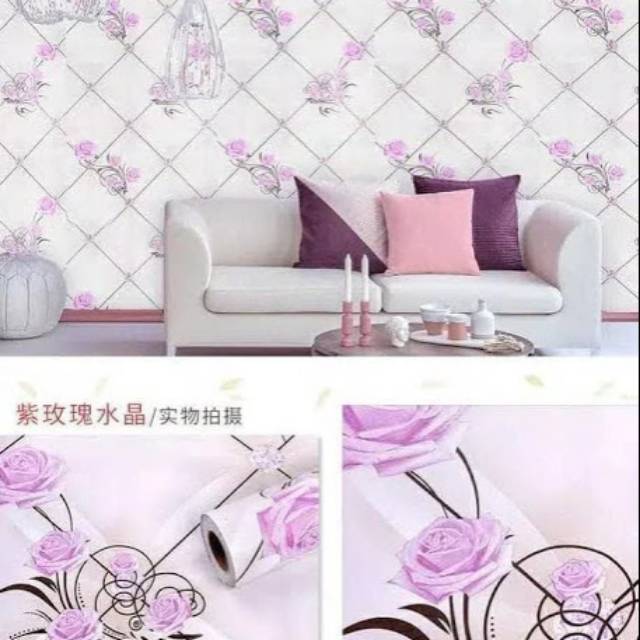 Detail Wallpaper Dinding Ruang Tamu Motif Bunga Nomer 4