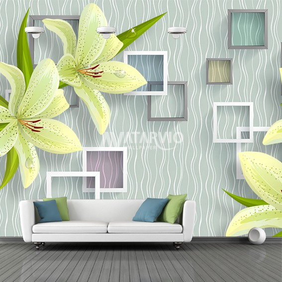 Detail Wallpaper Dinding Ruang Tamu Motif Bunga Nomer 9