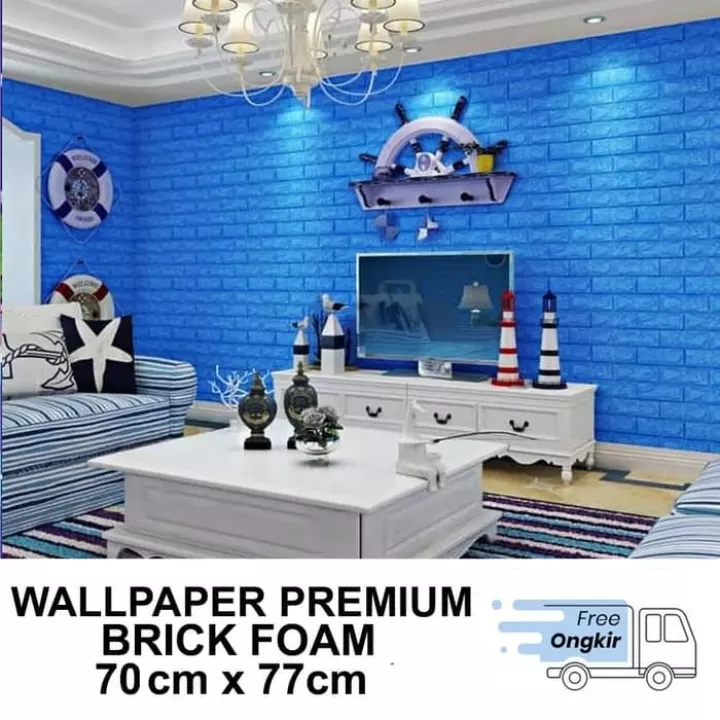 Detail Wallpaper Dinding Ruang Tamu Warna Biru Nomer 46