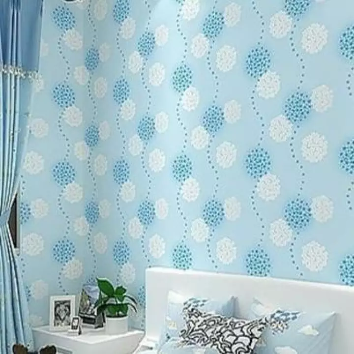 Detail Wallpaper Dinding Ruang Tamu Warna Biru Nomer 52