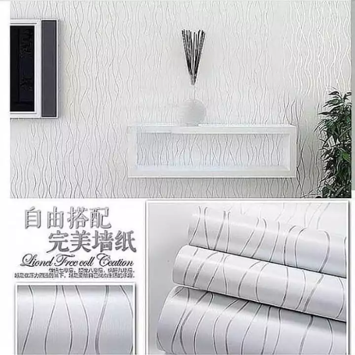 Detail Wallpaper Dinding Silver Nomer 13