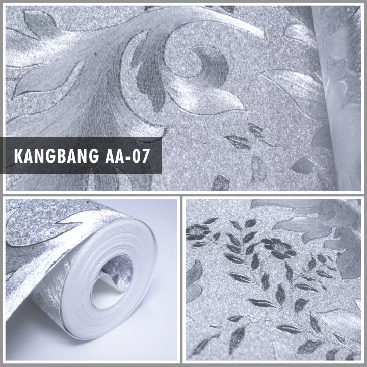Detail Wallpaper Dinding Silver Nomer 19