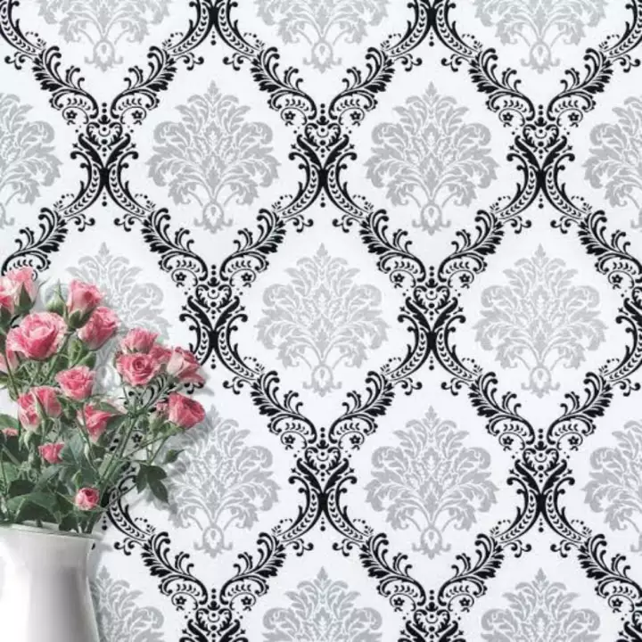Detail Wallpaper Dinding Silver Nomer 46