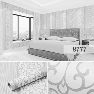 Detail Wallpaper Dinding Silver Nomer 9