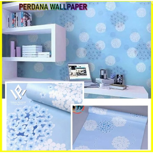 Detail Wallpaper Dinding Warna Biru Putih Nomer 55