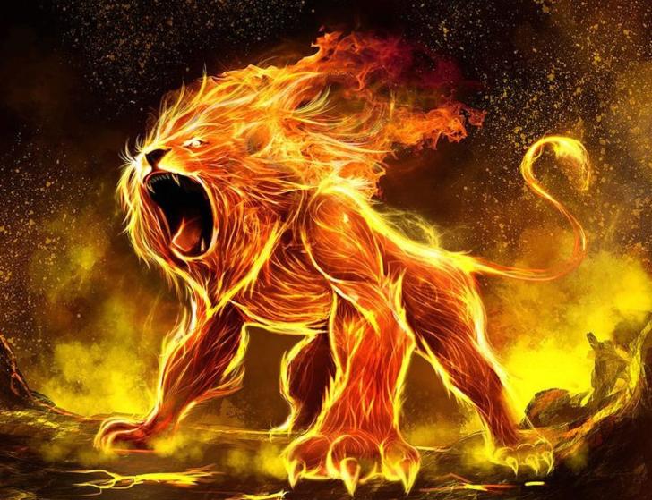 Detail Wallpaper Fire Lion Nomer 12