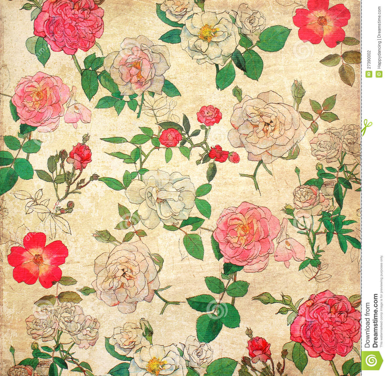 Detail Wallpaper Floral Vintage Nomer 33