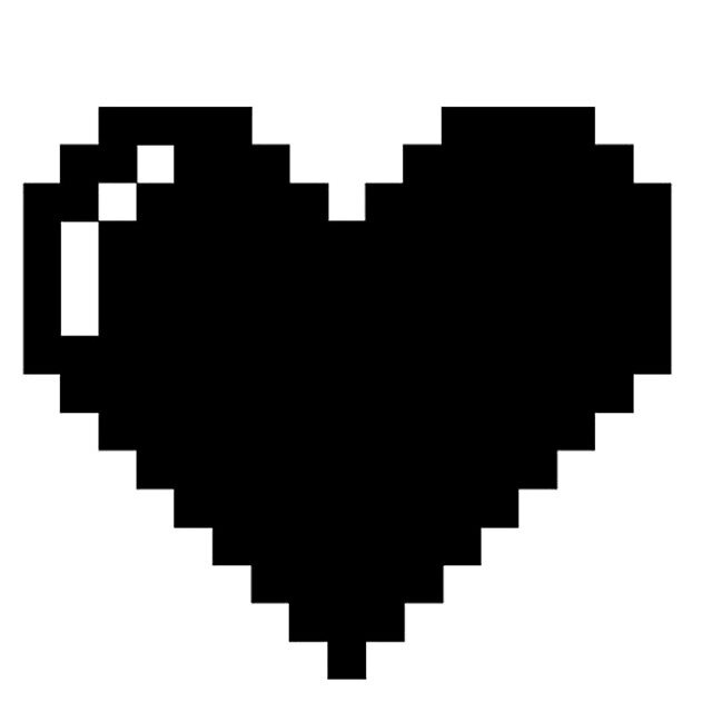 Detail Black Heart Pixel Nomer 2