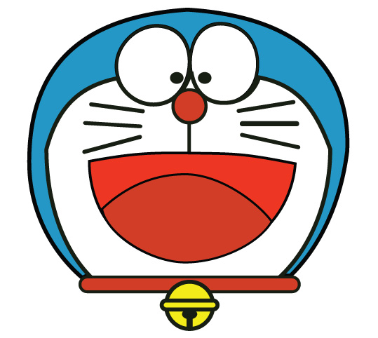 Detail Doraemon Face Vector Nomer 4