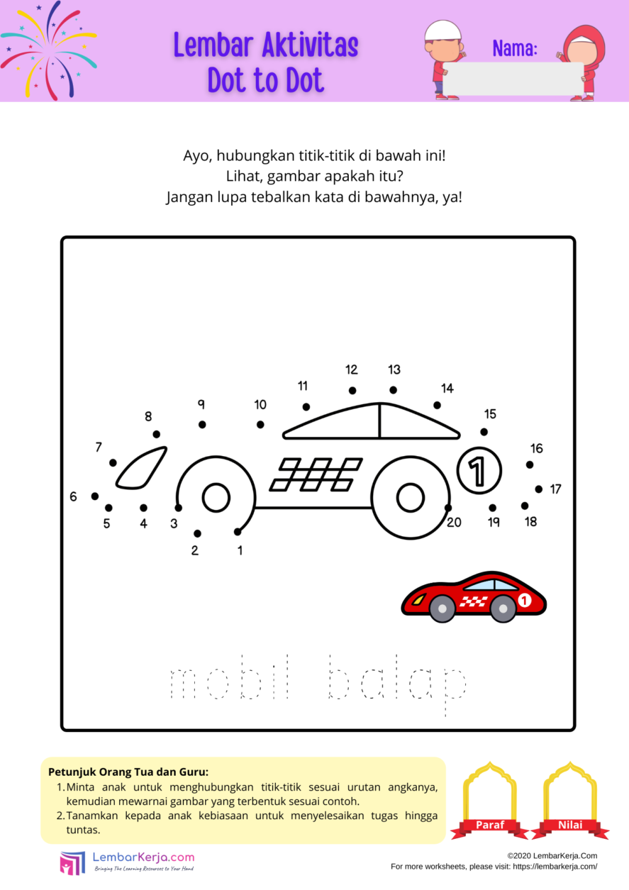 Detail Dot To Dot Huruf Hijaiyah Nomer 50