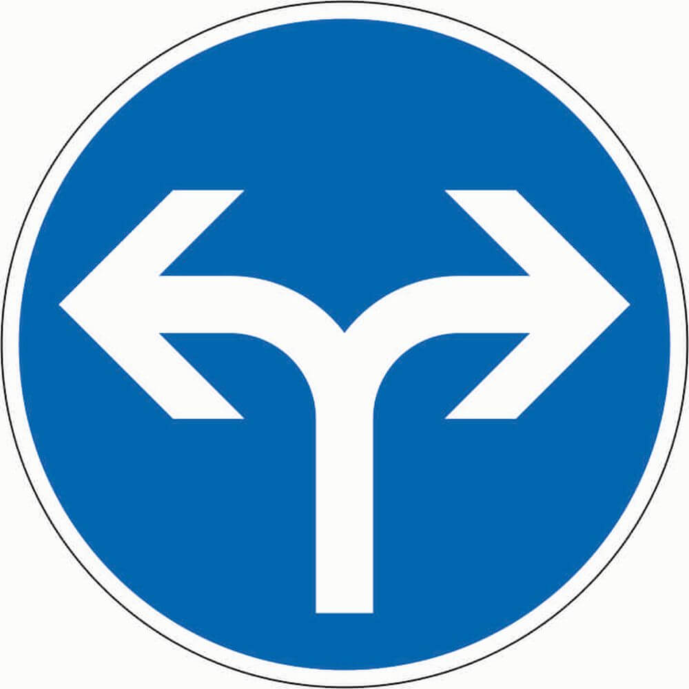 Detail Verkehrszeichen Zwei Pfeile Nomer 10