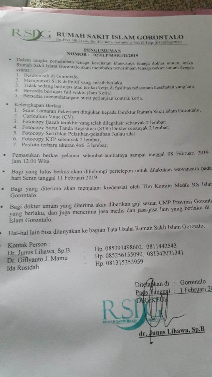 Detail Rumah Sakit Islam Gorontalo Nomer 17