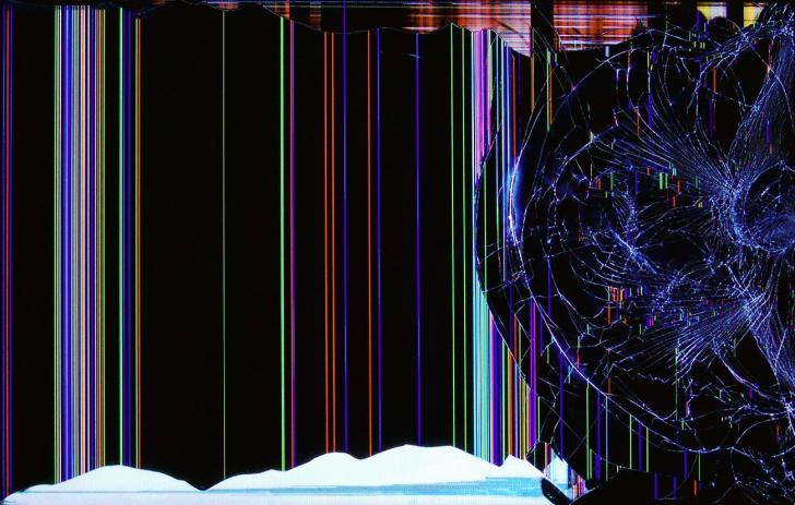wallpaper hp rusak lcd unik